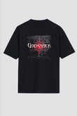 Godsmack Baskılı Unisex Siyah Oversize Tişört