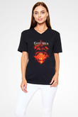 Godsmack Siyah Unisex V Yaka Tişört T-Shirt