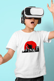 Godzilla Baskılı Beyaz Unisex Çocuk Tişört