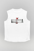 Godzilla Beyaz Unisex Kolsuz Tişört