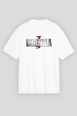 Godzilla Beyaz Unisex Oversize Tişört T-Shirt