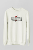 Godzilla Beyaz Unisex Sweatshirt