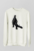 Godzilla Beyaz Unisex Sweatshirt
