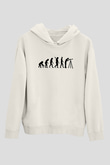 Gökbilimci Beyaz Unisex Kapüşonlu Sweatshirt