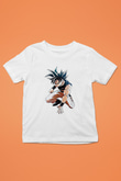 Goku Baskılı Beyaz Unisex Beyaz Çocuk Tişört - Tshirt