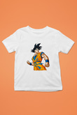Goku Baskılı Beyaz Unisex Beyaz Çocuk Tişört - Tshirt
