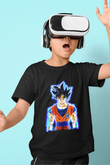 Goku Baskılı Unisex Siyah Çocuk Tişört - Tshirt
