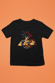 Goku Baskılı Unisex Siyah Çocuk Tişört - Tshirt
