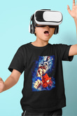 Goku Baskılı Unisex Siyah Çocuk Tişört - Tshirt