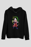 Goku Baskılı Unisex Siyah Hoodie