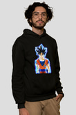 Goku Baskılı Unisex Siyah Hoodie