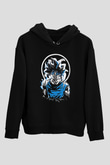Goku Baskılı Unisex Siyah Hoodie
