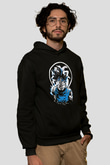 Goku Baskılı Unisex Siyah Hoodie
