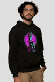 Goku Baskılı Unisex Siyah Hoodie