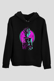Goku Baskılı Unisex Siyah Hoodie
