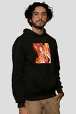 Goku Baskılı Unisex Siyah Hoodie