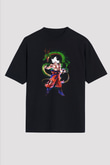 Goku Baskılı Unisex Siyah Oversize Tişört - Tshirt