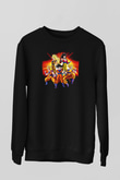 Goku Baskılı Unisex Siyah Sweatshirt