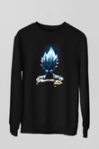 Goku Baskılı Unisex Siyah Sweatshirt