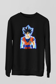 Goku Baskılı Unisex Siyah Sweatshirt