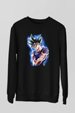 Goku Baskılı Unisex Siyah Sweatshirt