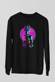 Goku Baskılı Unisex Siyah Sweatshirt