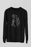 Goku Baskılı Unisex Siyah Sweatshirt