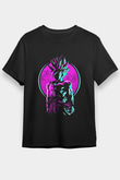 Goku Baskılı Unisex Siyah Tişört - Tshirt