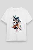 Goku Unisex Baskılı Beyaz Tişört - Tshirt