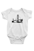 Golden Gate Bridge Baskılı Beyaz Unisex Bebek Body - Zıbın