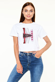 Golden Gate Bridge Beyaz  Crop Top Tişört
