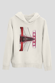 Golden Gate Bridge Beyaz Unisex Hoodie