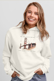 Golden Gate Bridge Beyaz Unisex Hoodie