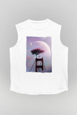 Golden Gate Bridge Beyaz Unisex Kolsuz Tişört