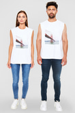 Golden Gate Bridge Beyaz Unisex Kolsuz Tişört