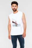 Golden Gate Bridge Beyaz Unisex Kolsuz Tişört