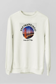 Golden Gate Bridge Beyaz Unisex Sweatshirt