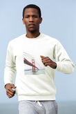 Golden Gate Bridge Beyaz Unisex Sweatshirt