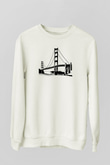Golden Gate Bridge Beyaz Unisex Sweatshirt