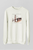 Golden Gate Bridge Beyaz Unisex Sweatshirt