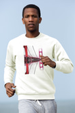 Golden Gate Bridge Beyaz Unisex Sweatshirt