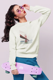 Golden Gate Bridge Beyaz Unisex Sweatshirt