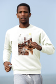 Golden Gate Bridge Beyaz Unisex Sweatshirt