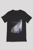 Golden Gate Bridge Siyah Unisex V Yaka Tişört