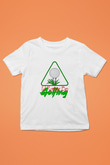 Golf Baskılı Unisex Beyaz Çocuk Tişört - Tshirt