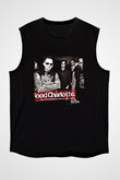 Good Charlotte Baskılı Unisex Siyah Kolsuz Tişört