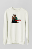 Goodfellas Baskılı Beyaz Unisex Sweatshirt