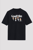 Goodfellas Baskılı Unisex Siyah Oversize Tişört - Tshirt