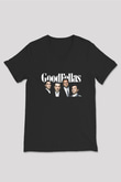 Goodfellas Baskılı Unisex Siyah V Yaka Tişört - Tshirt