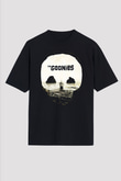 Goonies Siyah Unisex Oversize Tişört